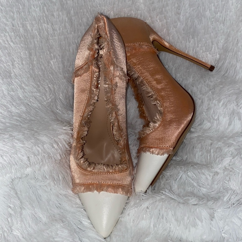 Blush Silk Heels